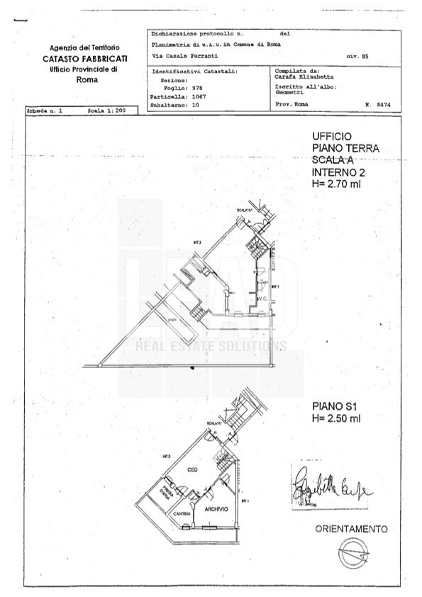 planimetria appartamento casale ferranti