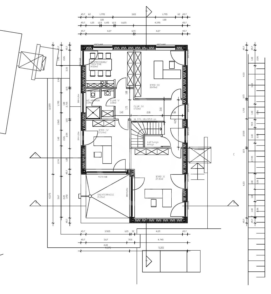 Grundriss Bürohaus OG
