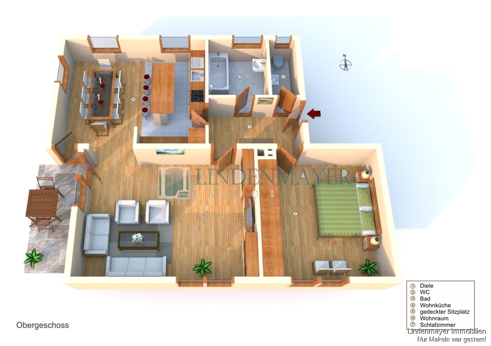 Grundrissplan Obergeschoss