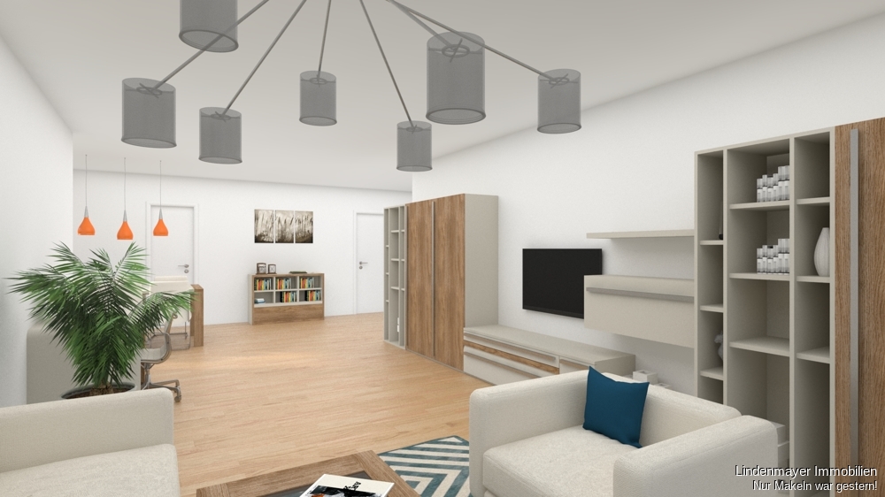 Animation/so könnte der Wohnbereich aussehen