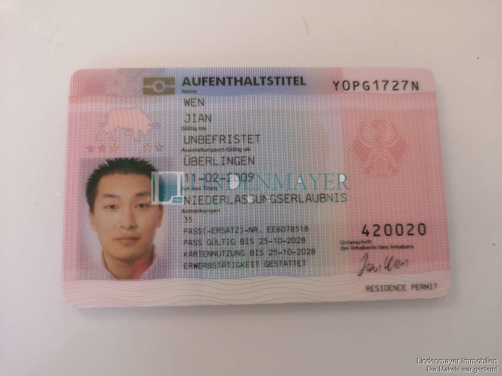 Jian Wen_Aufenhaltstitel