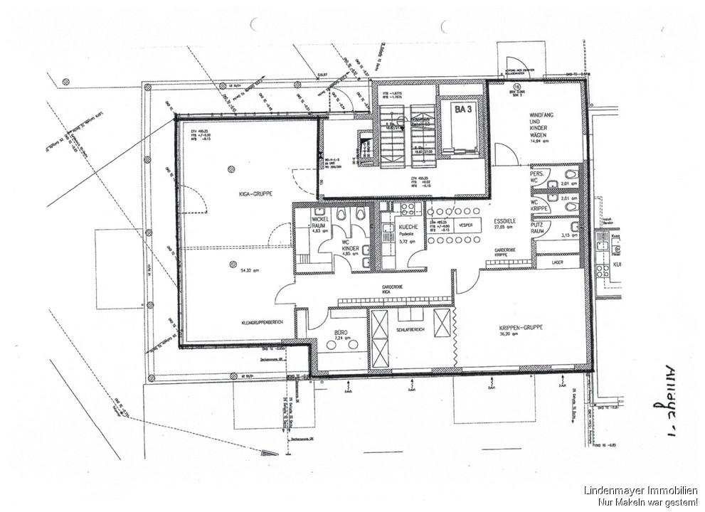 Grundrissplan Kindergarten