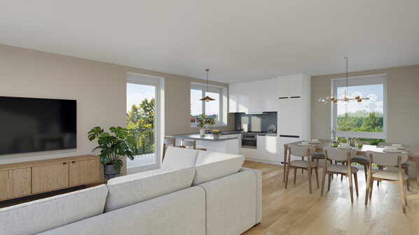 Wohn-/Esszimmer_Interior_View