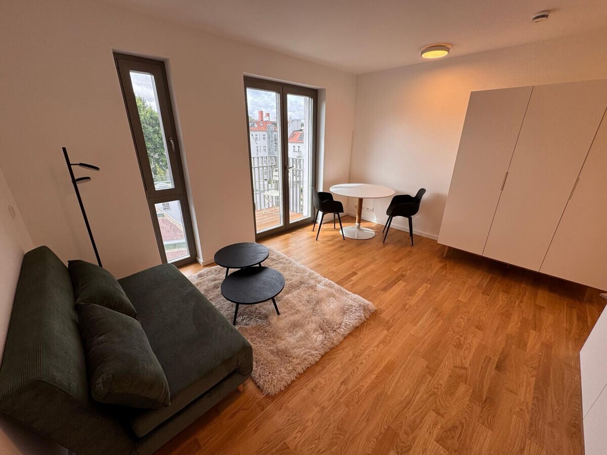 Weißensee: Berliner Allee: ERSTBEZUG im NEUBAU - ab SOFORT: Möblierte 1-Zi-Whg, 24m² + BALKON - 5.OG - Photo 4