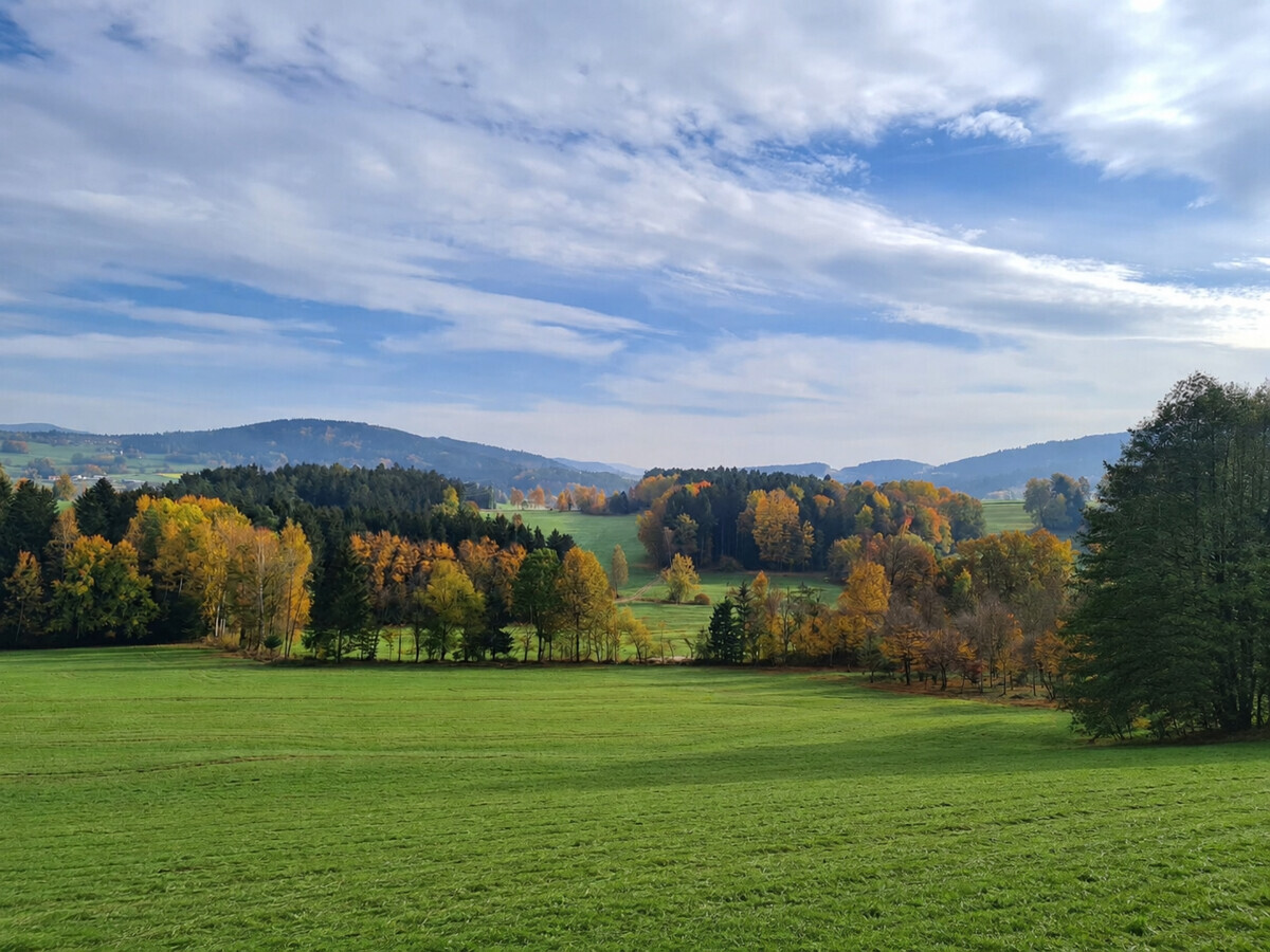 Aussicht über Hügellandschaft