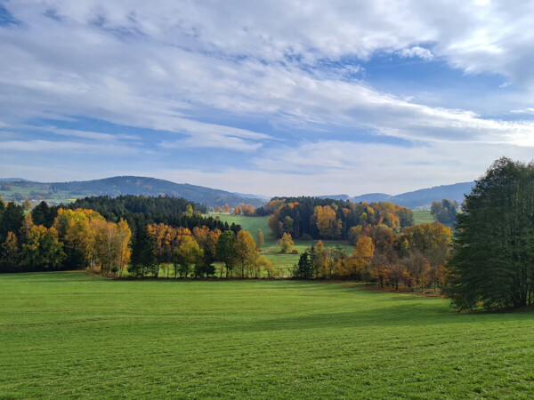 Aussicht über Hügellandschaft