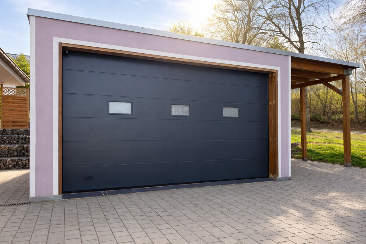 Doppelgarage mit hoher Decke