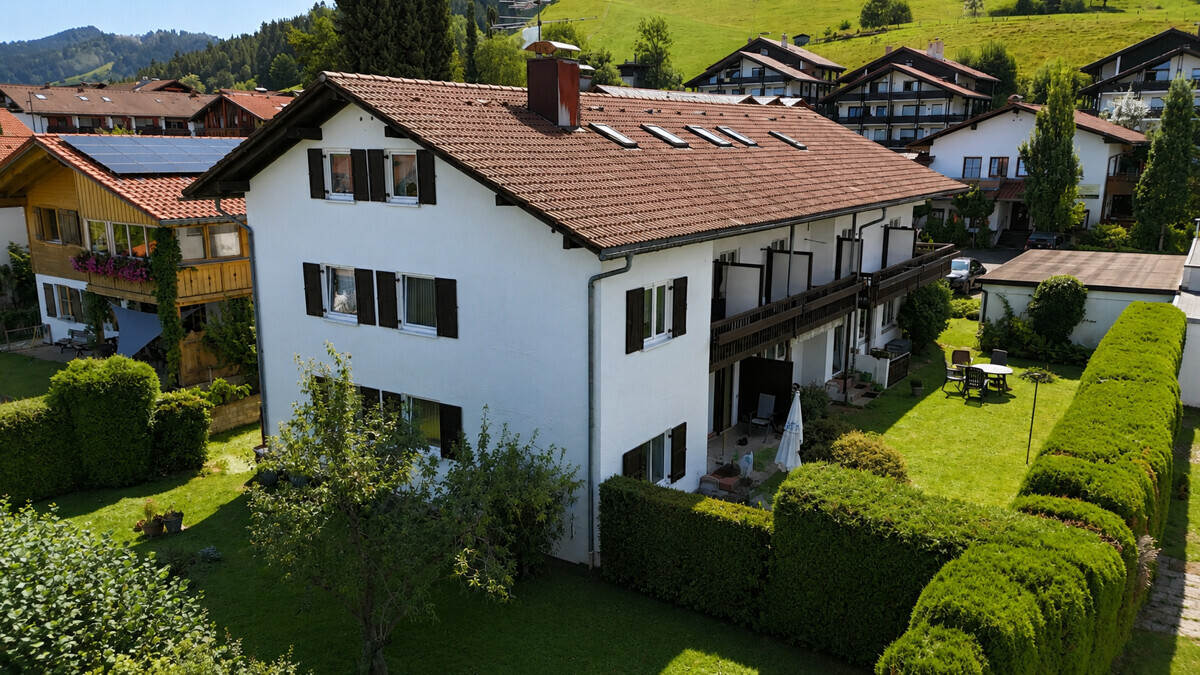 Rückansicht mit Garten