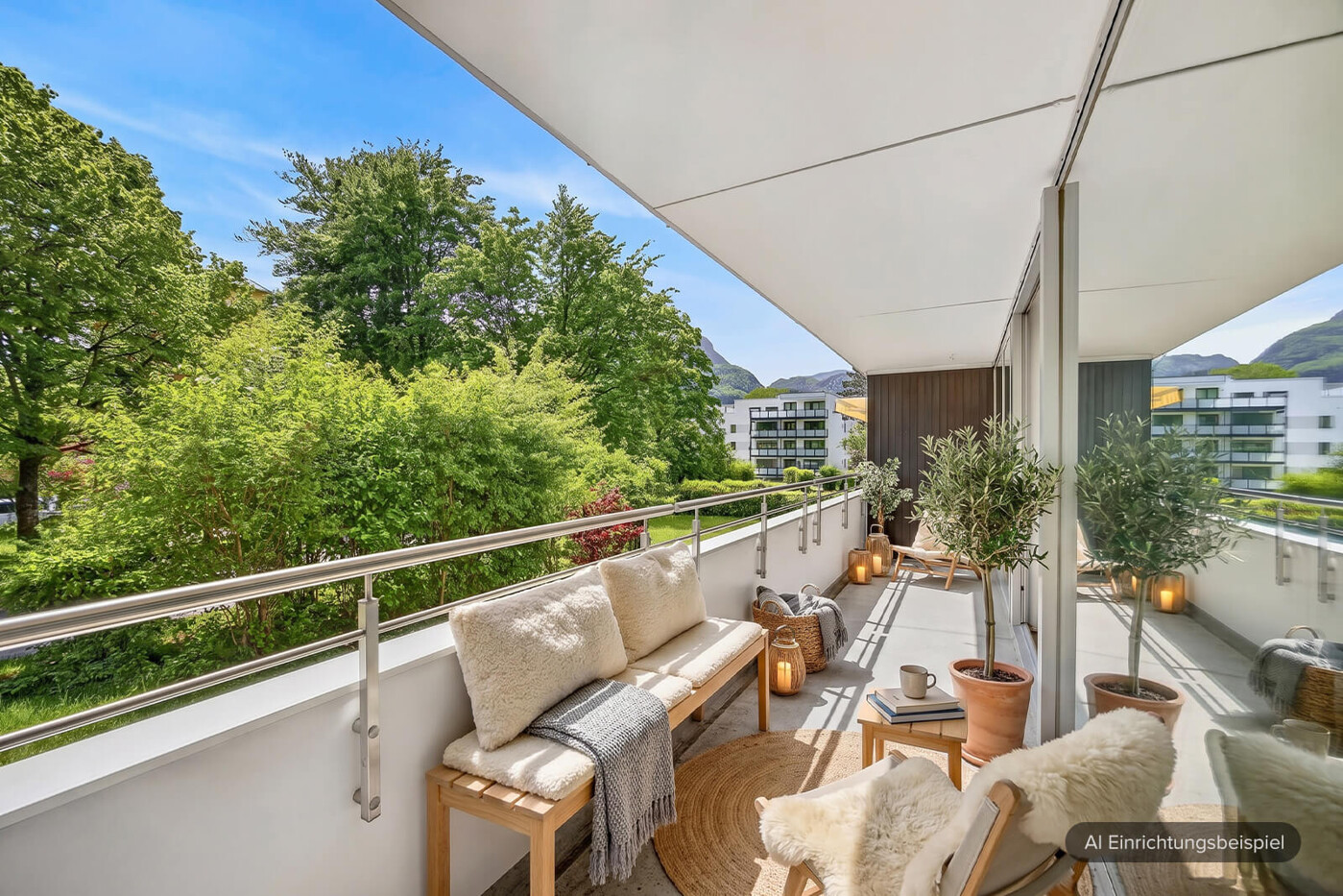 Südseitiger Balkon (AI)