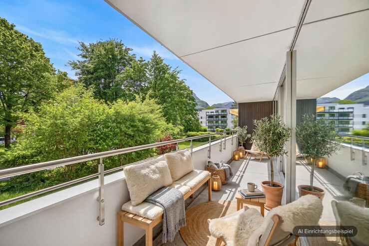 Südseitiger Balkon (AI)