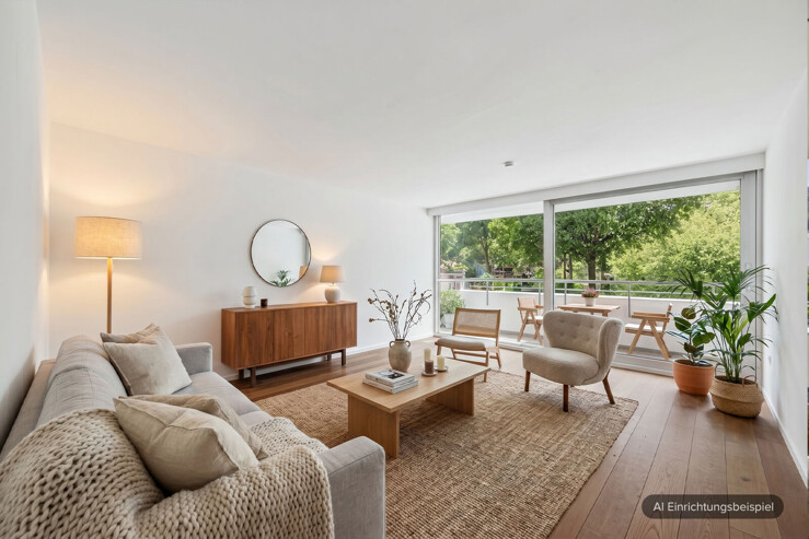 Wohnzimmer und Balkon (AI)