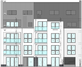 Werkplan Fronansicht MFH