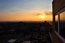 Blick vom Balkon Richtung Stadtmitte Sonnenuntergang3