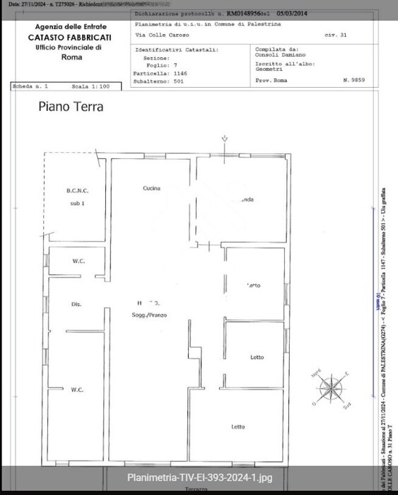 Immagine di APPARTAMENTO VIA COLLE CAROSO – PALESTRINA