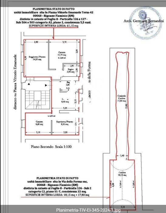 Immagine di APPARTAMENTO PIAZZA VITTORIO EMANUELE   – RIGNANO FLAMINIO