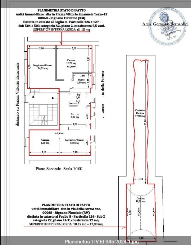 Immagine di APPARTAMENTO PIAZZA VITTORIO EMANUELE   – RIGNANO FLAMINIO