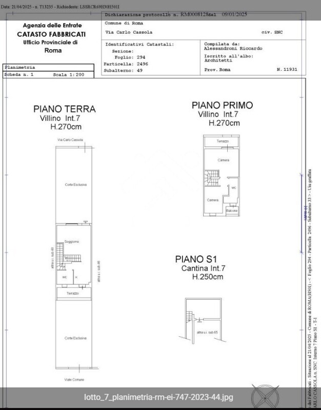 Immagine di VILLINO VIA CARLO CASSOLA – ROMA