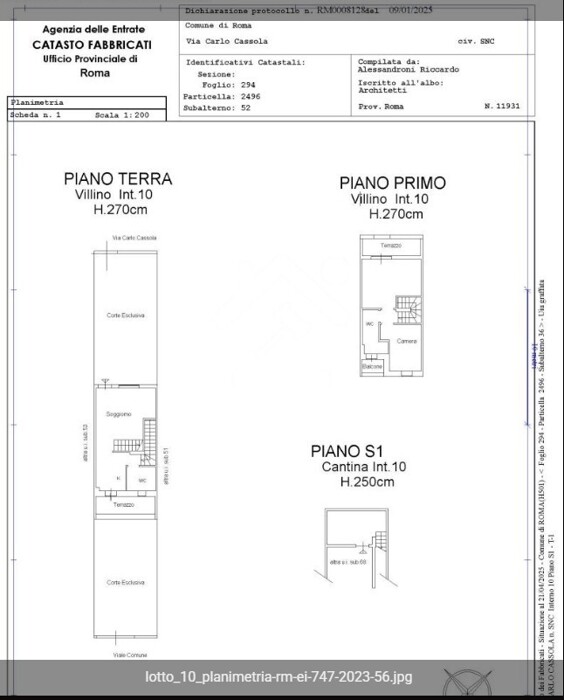 Immagine di VILLINO VIA CASSOLA – ROMA
