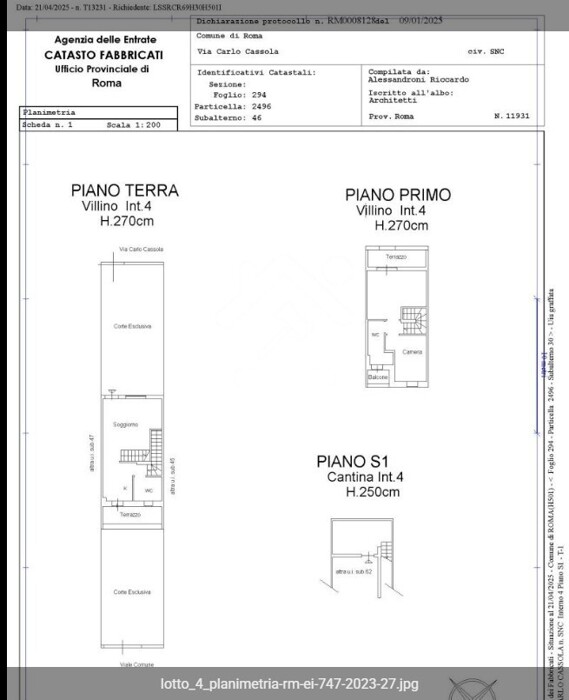 Immagine di VILLINO VIA CARLO CASSOLA – ROMA