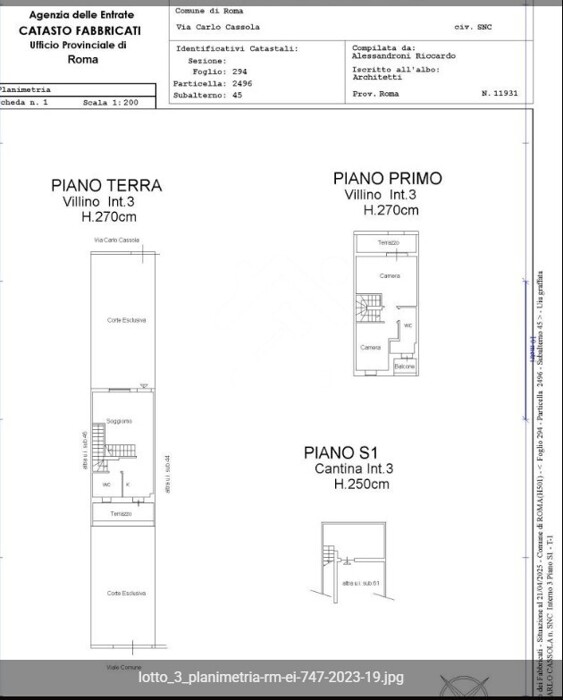 Immagine di VILLINO VIA CARLO CASSOLA – ROMA