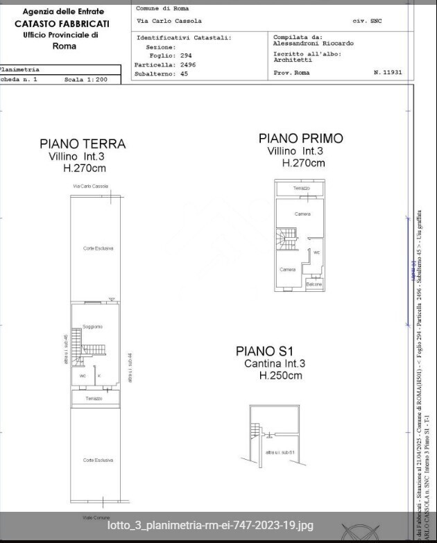 Immagine di VILLINO VIA CARLO CASSOLA – ROMA