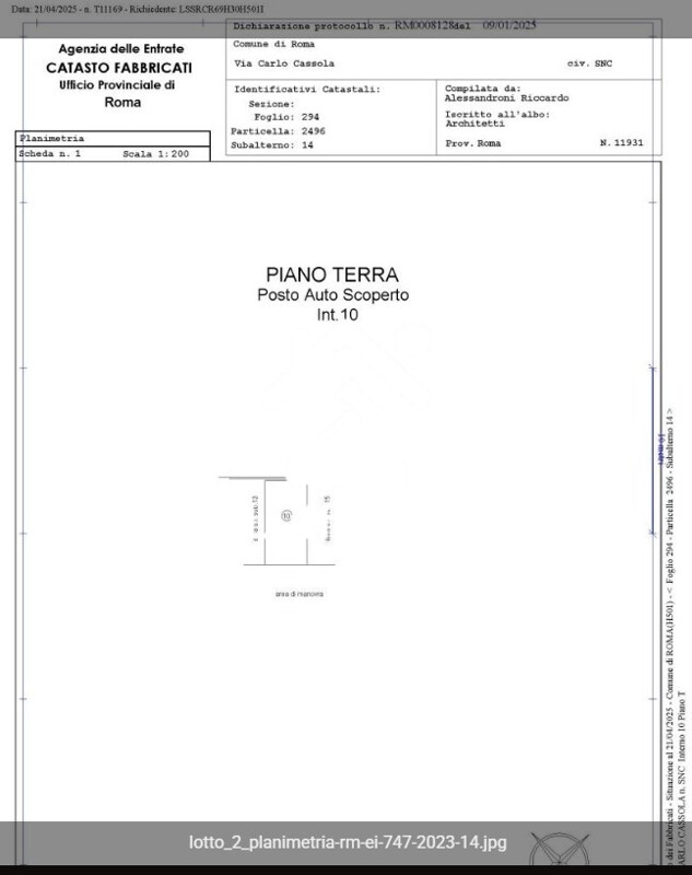 Immagine di VILLINO VIA CARLO CASSOLA – ROMA