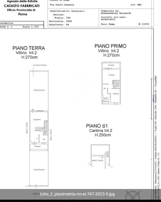 Immagine di VILLINO VIA CARLO CASSOLA – ROMA