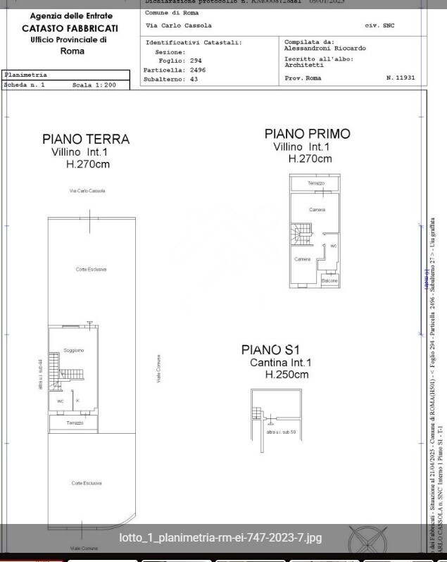 Immagine di VILLINO VIA CARLO CASSOLA – ROMA