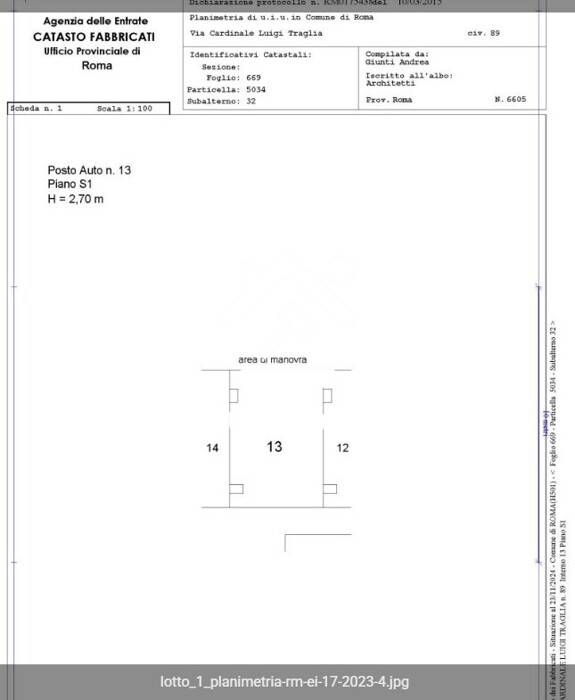 Immagine di APPARTAMENTO VIA CARDINALE LUIGI TRAGLIA – ROMA