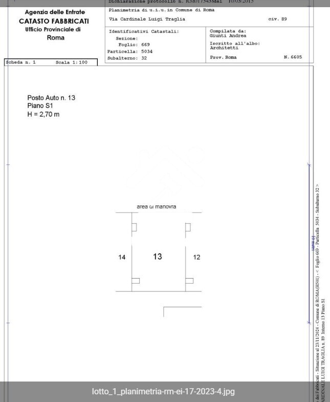Immagine di APPARTAMENTO VIA CARDINALE LUIGI TRAGLIA – ROMA