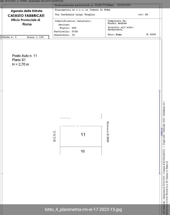 Immagine di APPARTAMENTO VIA CARDINALE LUIGI TRAGLIA – ROMA