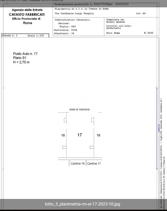 Immagine di APPARTAMENTO VIA CARDINALE LUIGI TRAGLIA – ROMA