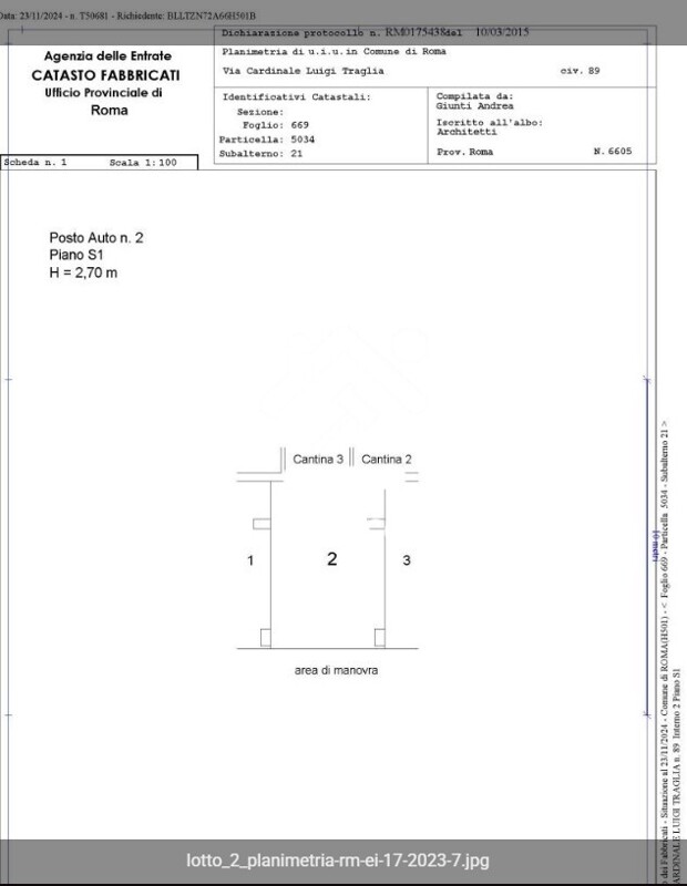 Immagine di APPARTAMENTO VIA CARDINALE LUIGI TRAGLIA – ROMA