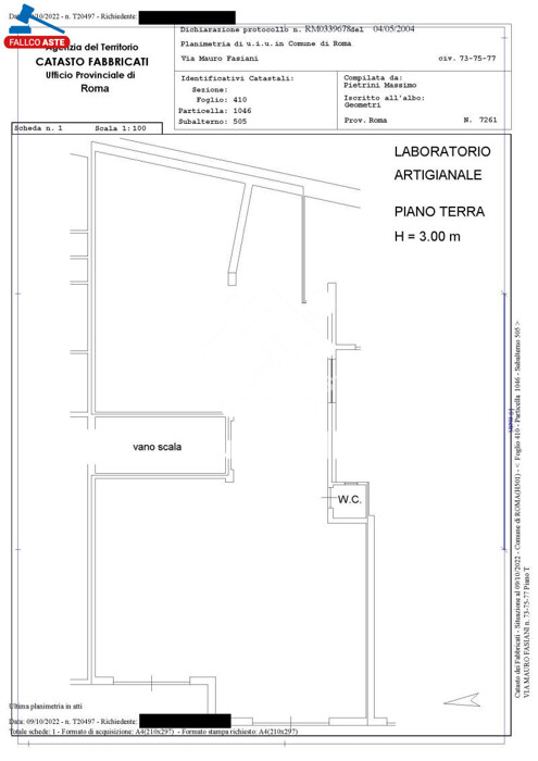 Immagine di LOCALE COMMERCIALE VIA MAURO FASIANI – ROMA
