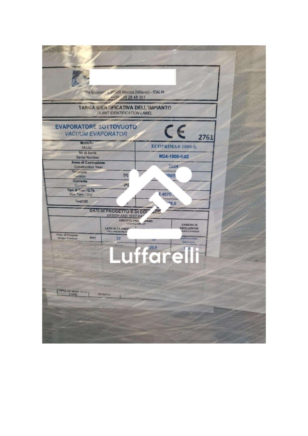 Attrezzature Industriali – macchinario ECOPRIMA® 1000-K (evaporatore sottovuoto progettato… — foto 2
