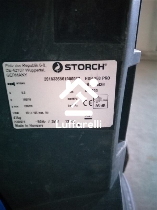 Attrezzature Ed Utensili – IDROPULITRICE marca STORCH, mod. HDR 160 PRO, pressione nominale… — foto 3