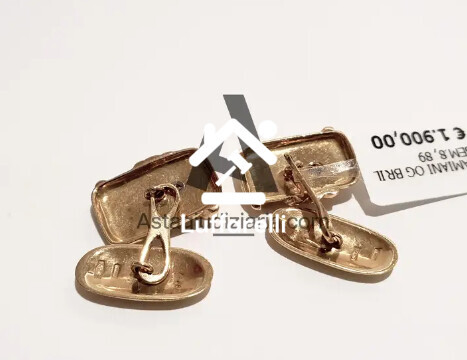 Preziosi – gemelli Damiani in oro giallo e bianco 18 kt con brillanti peso… — foto 2