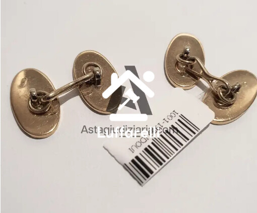 Preziosi – gemelli in oro giallo 18 kt gr. 14,20 — foto 2