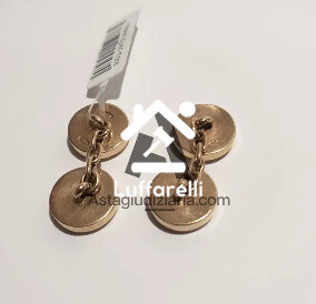 Preziosi – gemelli Weingrill in oro giallo 18 kt con lapislazzuli peso… — foto 2