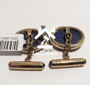 Preziosi – gemelli Amadori in oro giallo 18 kt con lapislazzuli peso… — foto 2