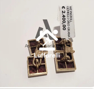 Preziosi – gemelli Weingrill in oro giallo 18 kt con rubino peso… — foto 2