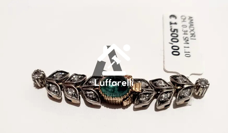 Preziosi – una chiusura per collana in oro bianco e giallo 18 kt con… — foto 2