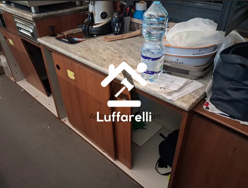 Commercio Al Dettaglio, Ristorazione E Industria Alberghiera – BANCONE IN LEGNO COLOR MARRONE CON RETROBANCO, COMPRENSIVO DI… — foto 4