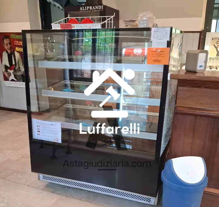 Commercio Al Dettaglio, Ristorazione E Industria Alberghiera – BANCONE IN LEGNO COLOR MARRONE CON RETROBANCO, COMPRENSIVO DI… — foto 5