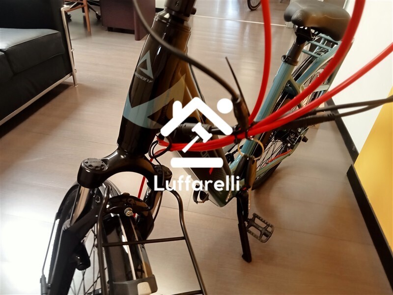 Veicoli – BICICLETTA ELETTRICA DA TREKKING blu e nera, marca Armony, mod… — foto 3