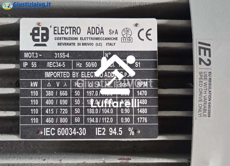Attrezzature Varie – Il lotto è composto da 5 motori elettrici industriali trifase… — foto 4
