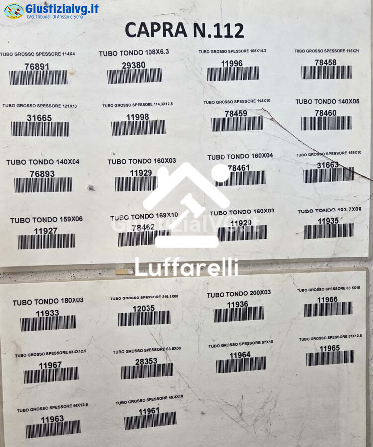 Materie Prime E Prodotti – Il lotto comprende capra di sostegno n. 112 e tubi tondi in… — foto 5