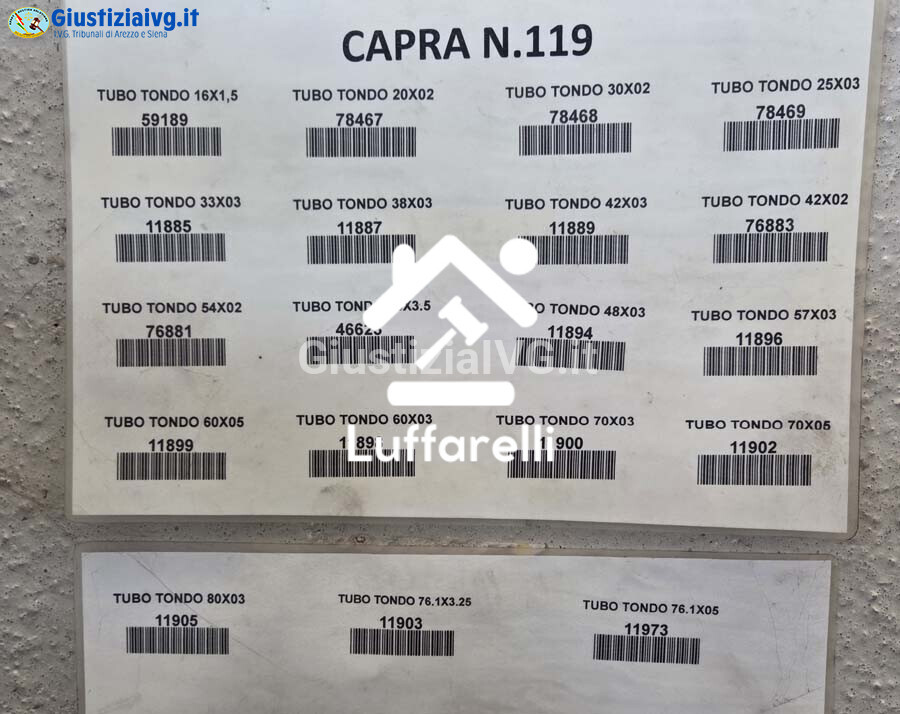 Attrezzature Varie – Il lotto comprende tubi tondi leggeri, identificati come Capra… — foto 3