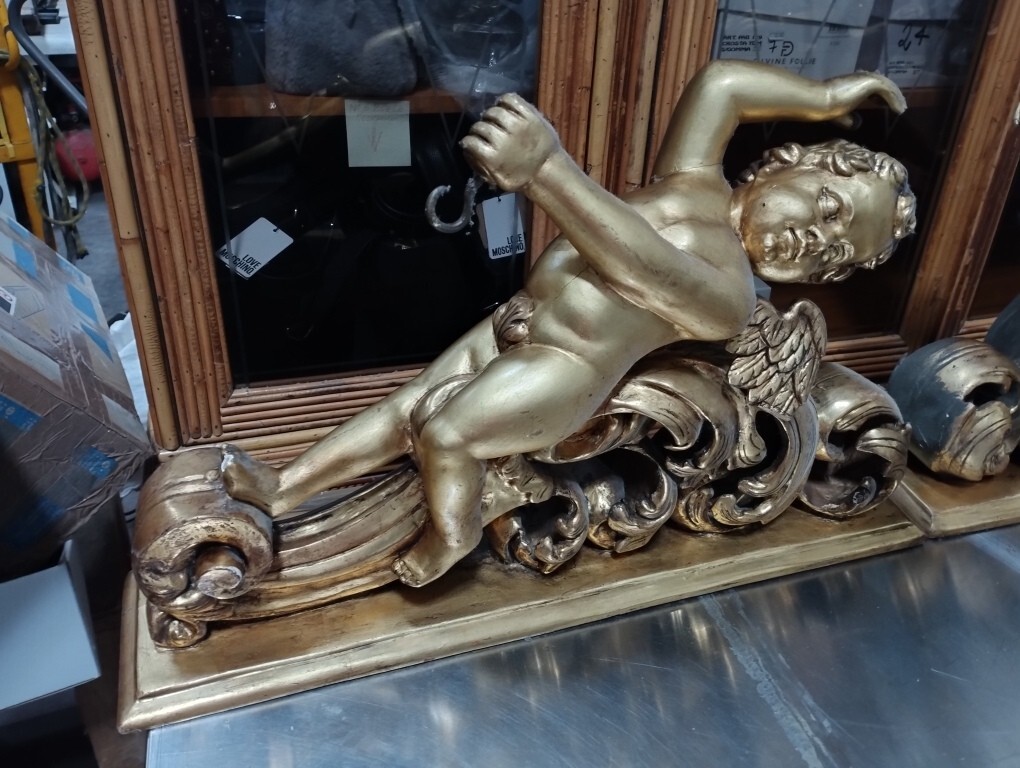 Mobili Da Casa E Varie – Il lotto comprende due angeli in foglia d'oro da applicare a… — foto 6