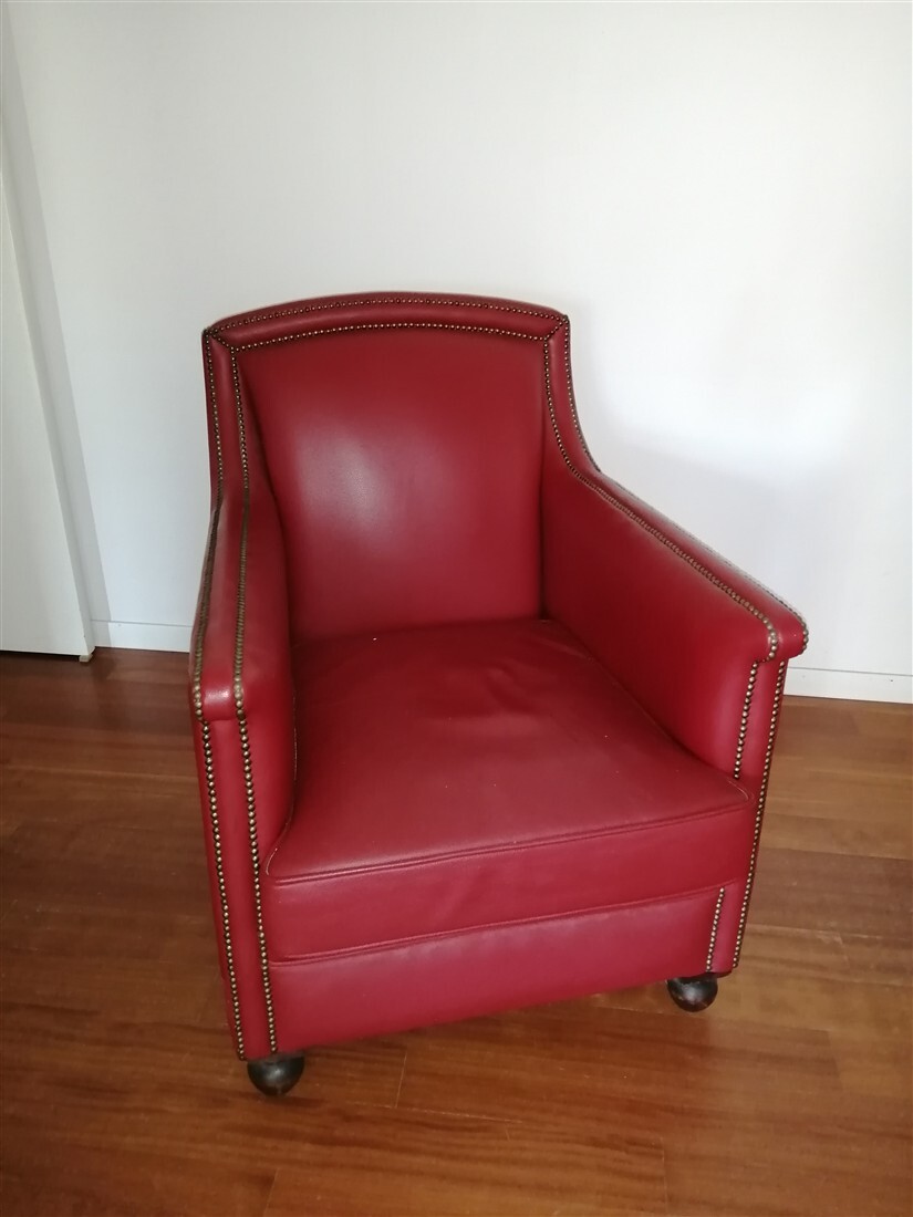 Divano angolare in pelle bianca e 2 poltrone in pelle — foto 4